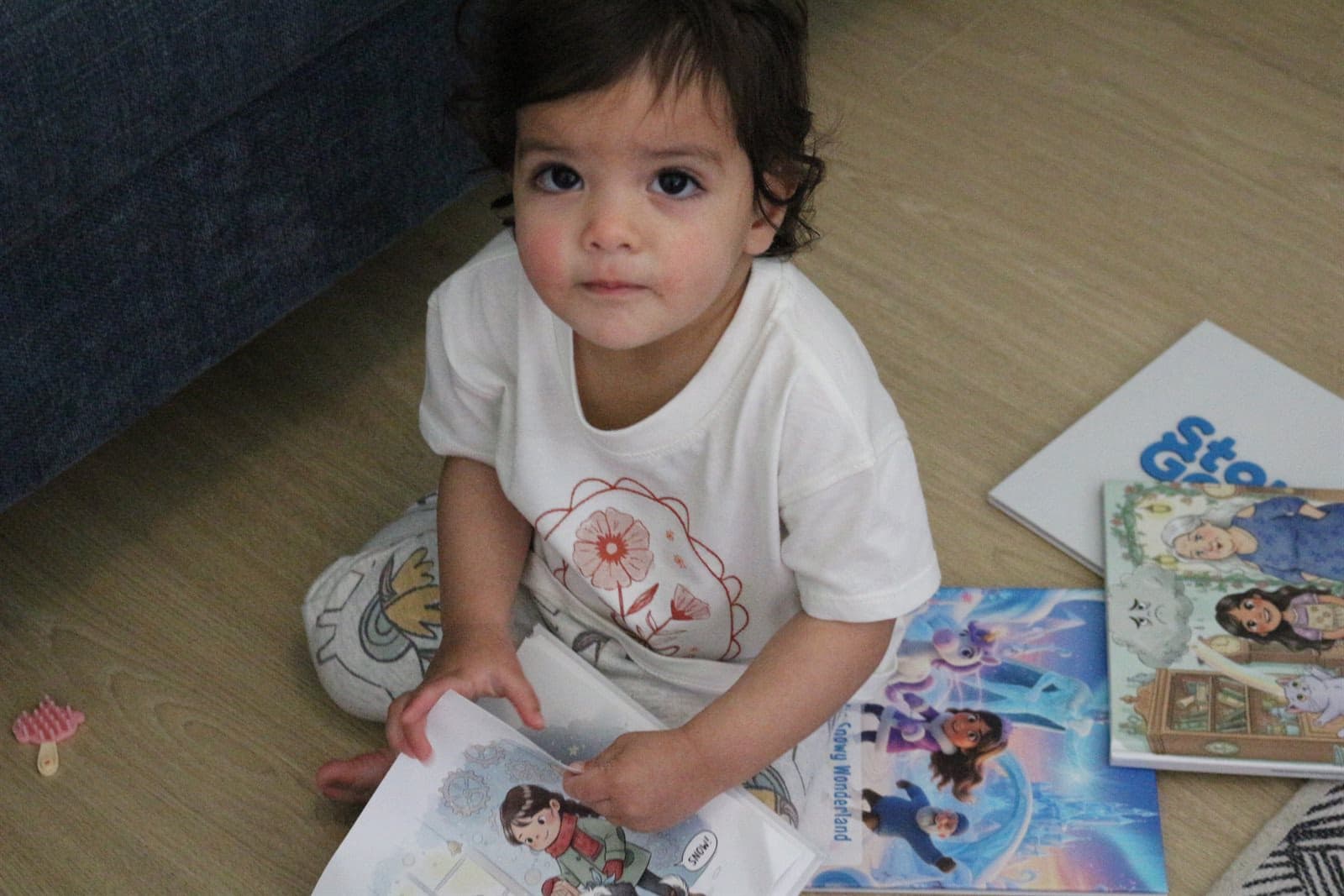 Child reading a personalized children's book