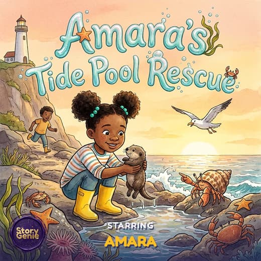 Amara's Tide Pool Rescue, a personalized Story Genie book starring Amara