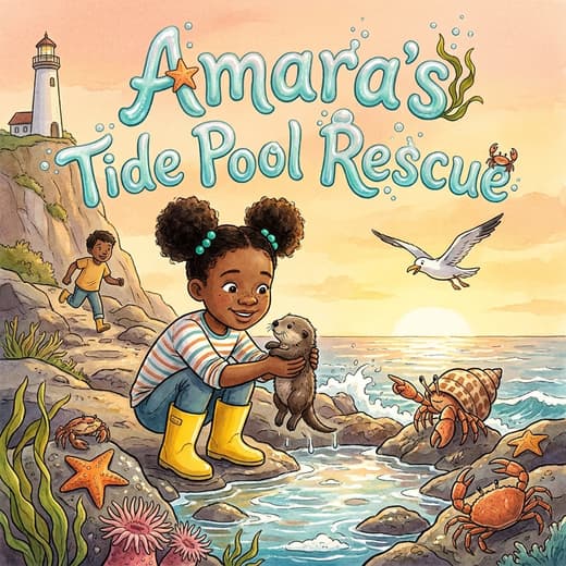 Amara's Tide Pool Rescue, a personalized Story Genie book starring Amara
