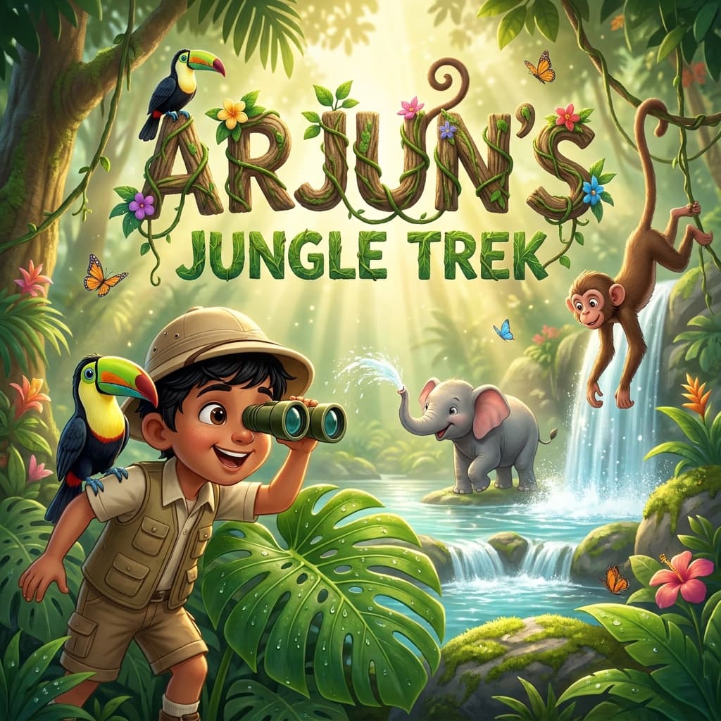 Arjun's Jungle Trek, a personalized Story Genie book starring Arjun
