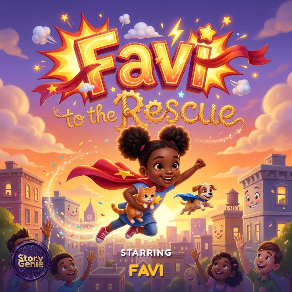 Favi to the Rescue, a personalized Story Genie book starring Favi