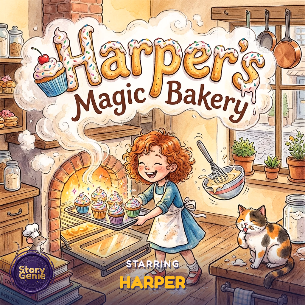 Harper's Magic Bakery, a personalized Story Genie book starring Harper