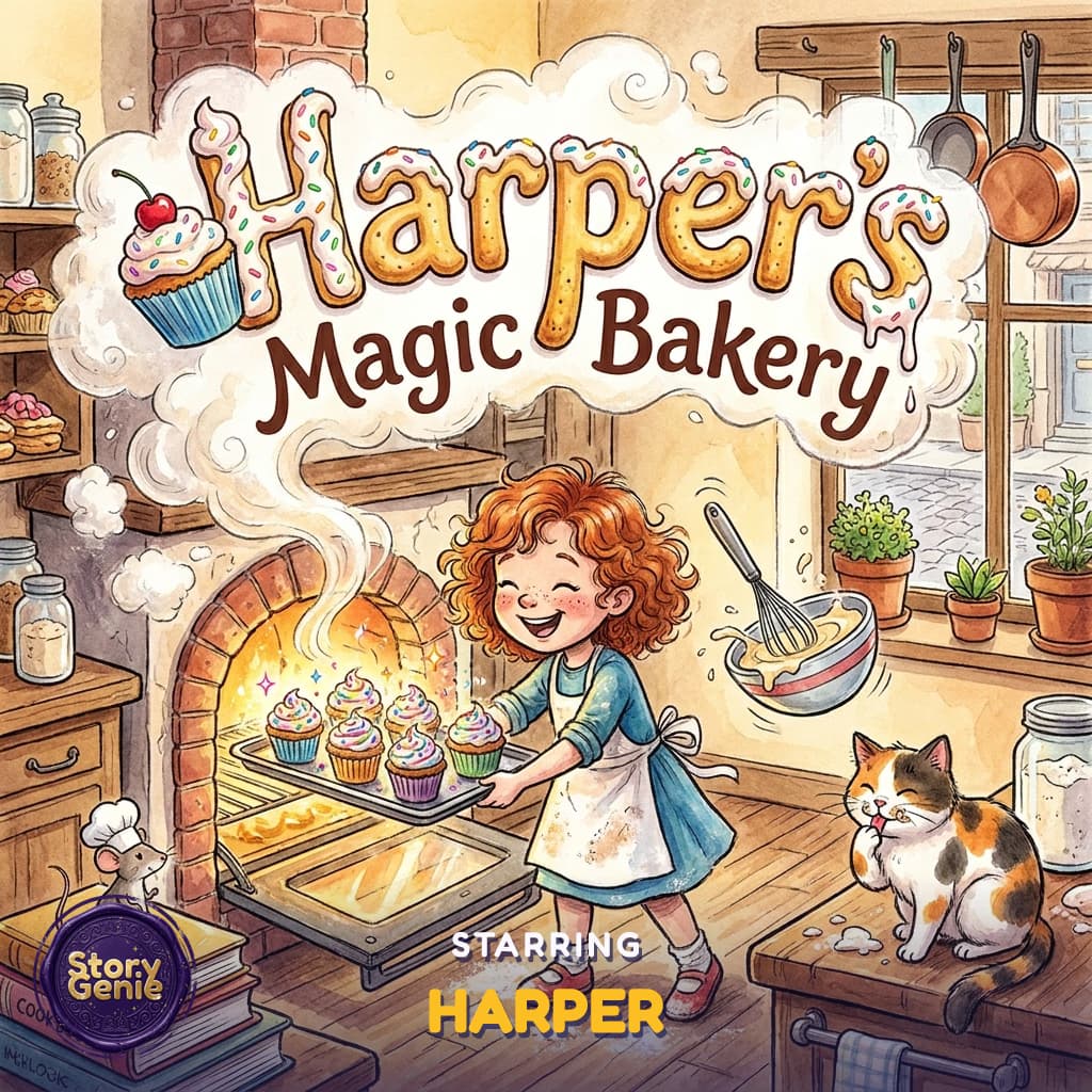 Harper's Magic Bakery, a personalized Story Genie book starring Harper