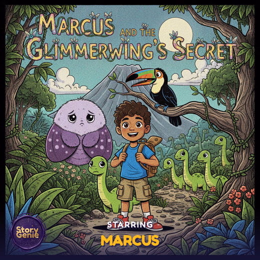 Marcus and the Glimmerwing's Secret, a personalized Story Genie book starring Marcus