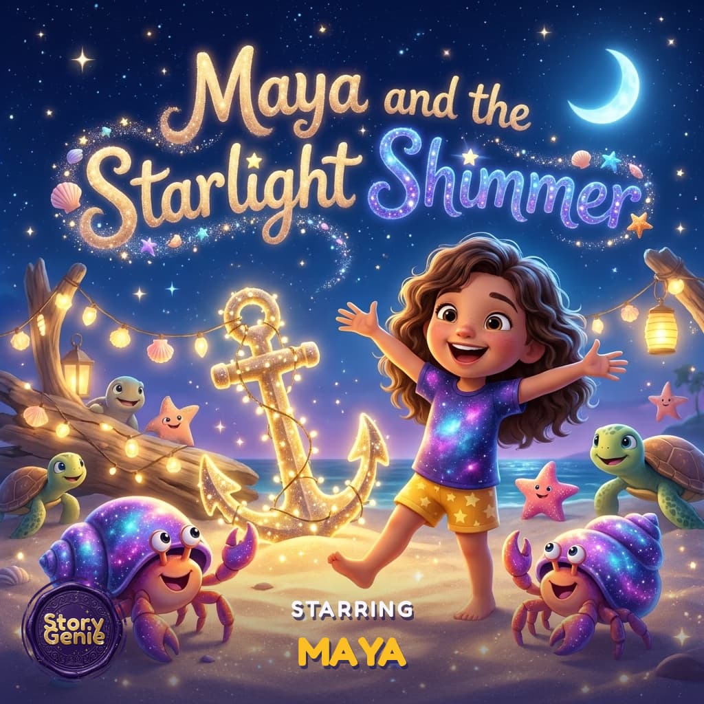 Maya and the Starlight Shimmer, a personalized Story Genie book starring Maya