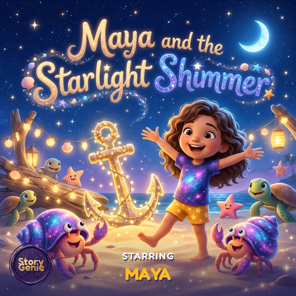 Maya and the Starlight Shimmer, a personalized Story Genie book starring Maya