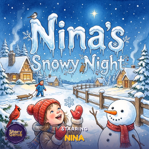 Nina's Snowy Night, a personalized Story Genie book starring Nina