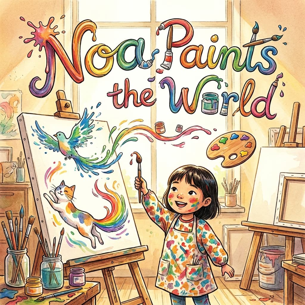 Noa Paints the World, a personalized Story Genie book starring Noa