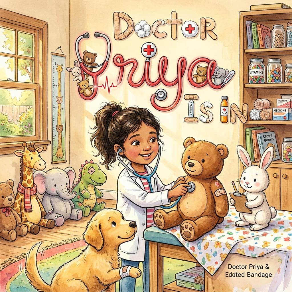 Doctor Priya Is In, a personalized Story Genie book starring Priya