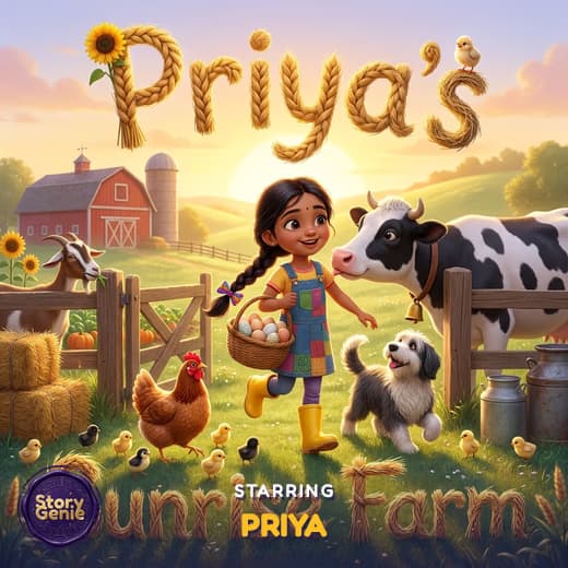 Priya's Sunrise Farm, a personalized Story Genie book starring Priya