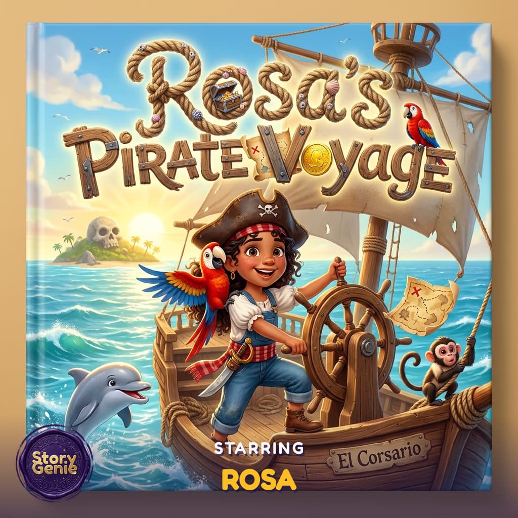 Rosa's Pirate Voyage, a personalized Story Genie book starring Rosa