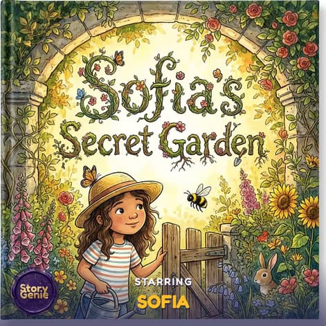 Sofia's Secret Garden, a personalized Story Genie book starring Sofia