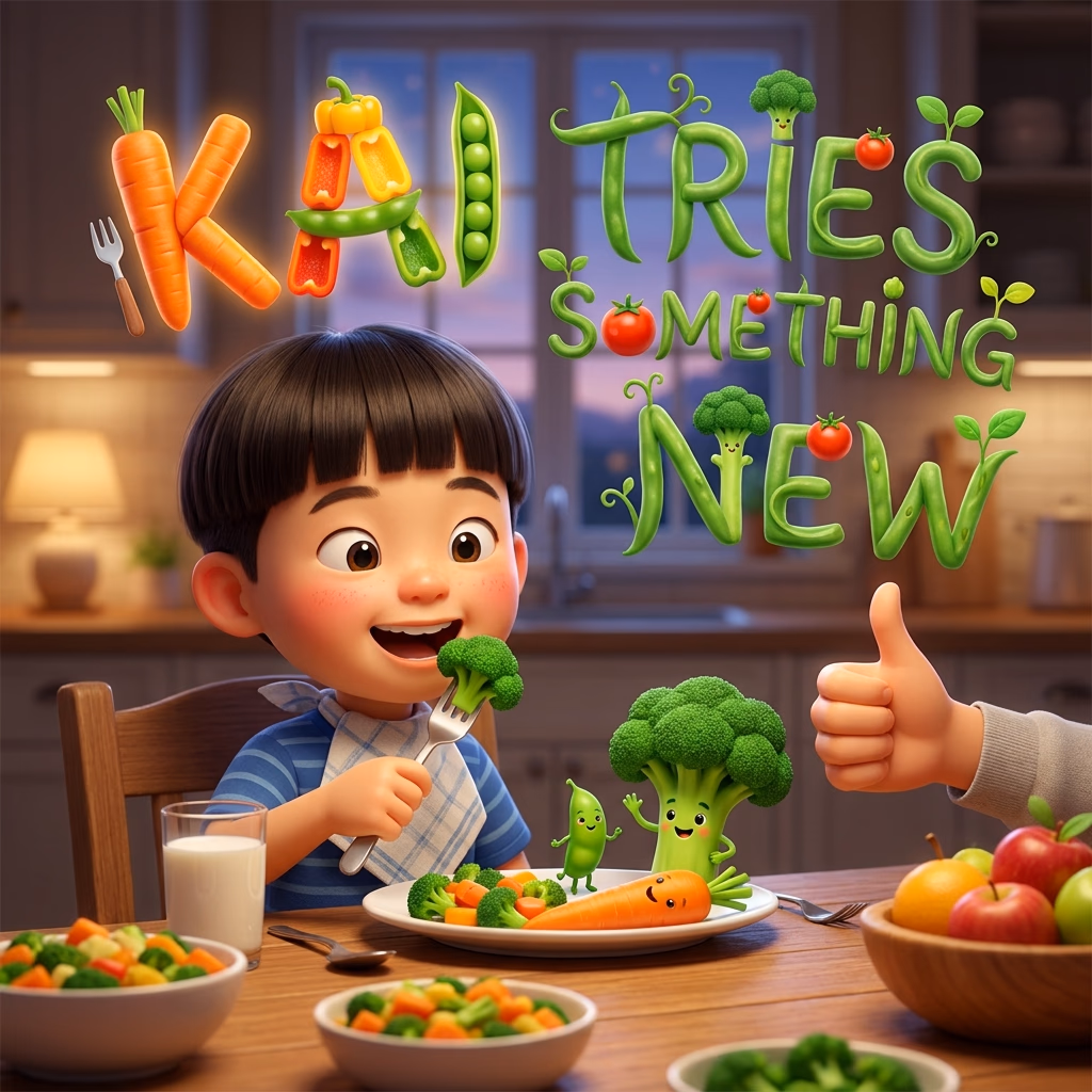 Kai Tries Something New, a personalized Story Genie book starring Kai