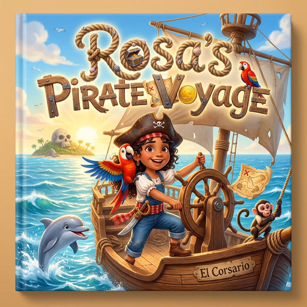 Rosa's Pirate Voyage, a personalized Story Genie book starring Rosa