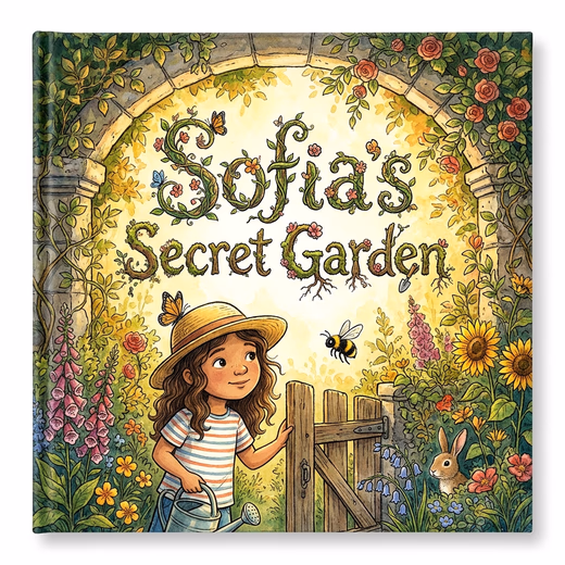Sofia's Secret Garden, a personalized Story Genie book starring Sofia